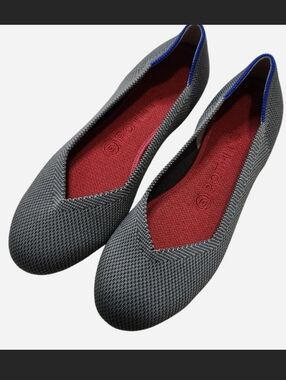 Rothy’s The Flat Ballet Flats Pebble Gray Solid Size 7 EUC Sustainable